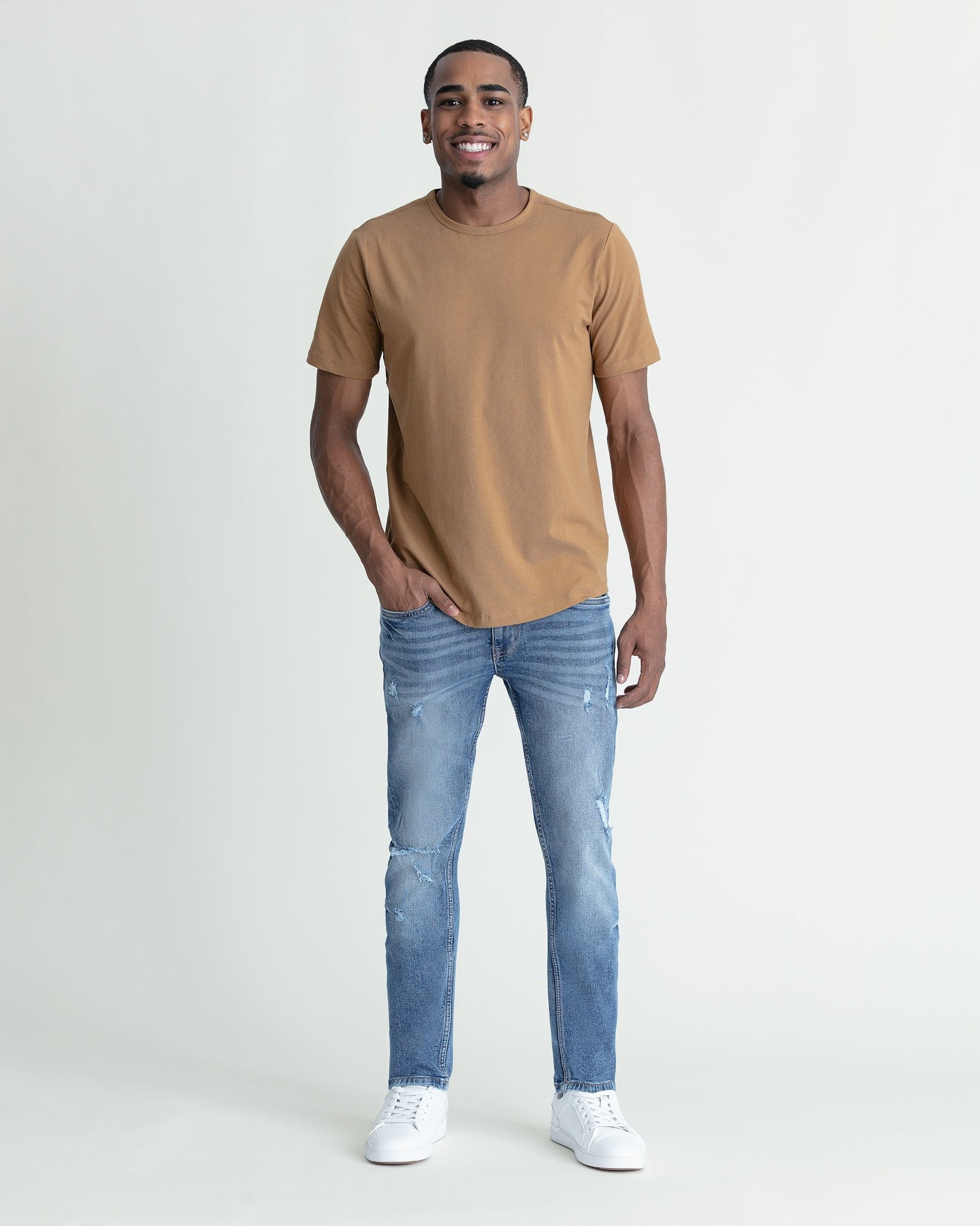 Skinny Fit / Glacier  (Ripped - Med Blue)