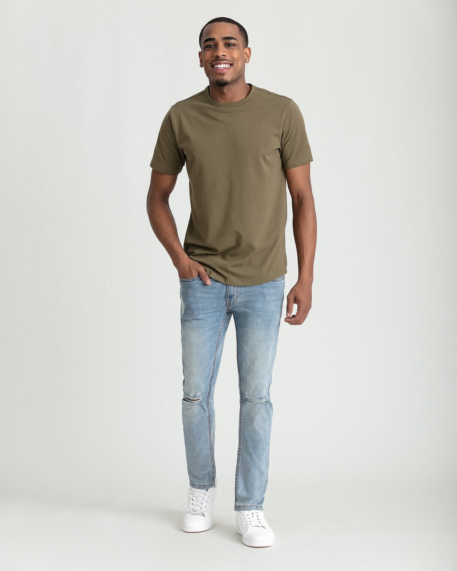 Skinny Fit / Ice (Ripped - Light Tint)