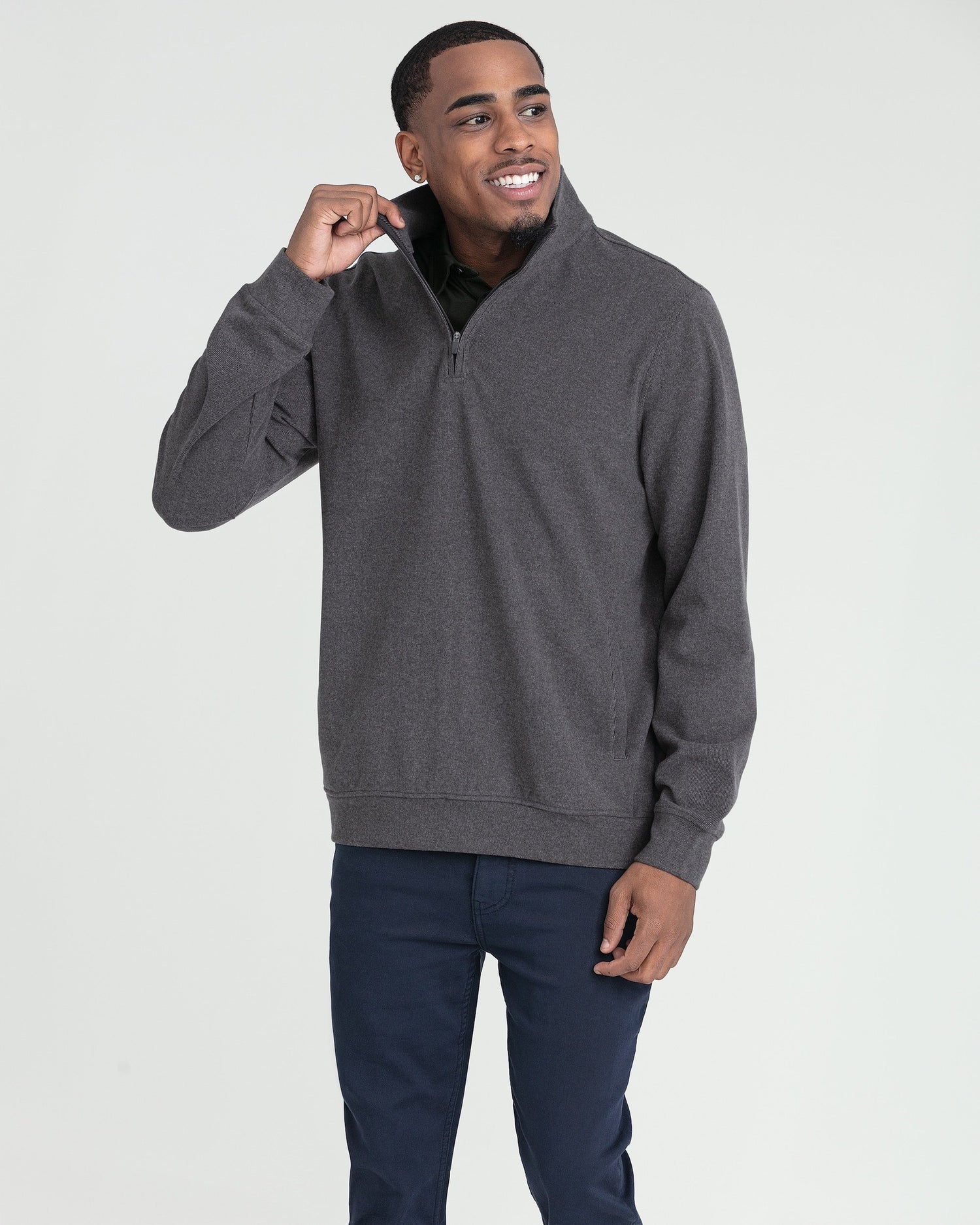 Quarter Zip Pullover / Charcoal Heather