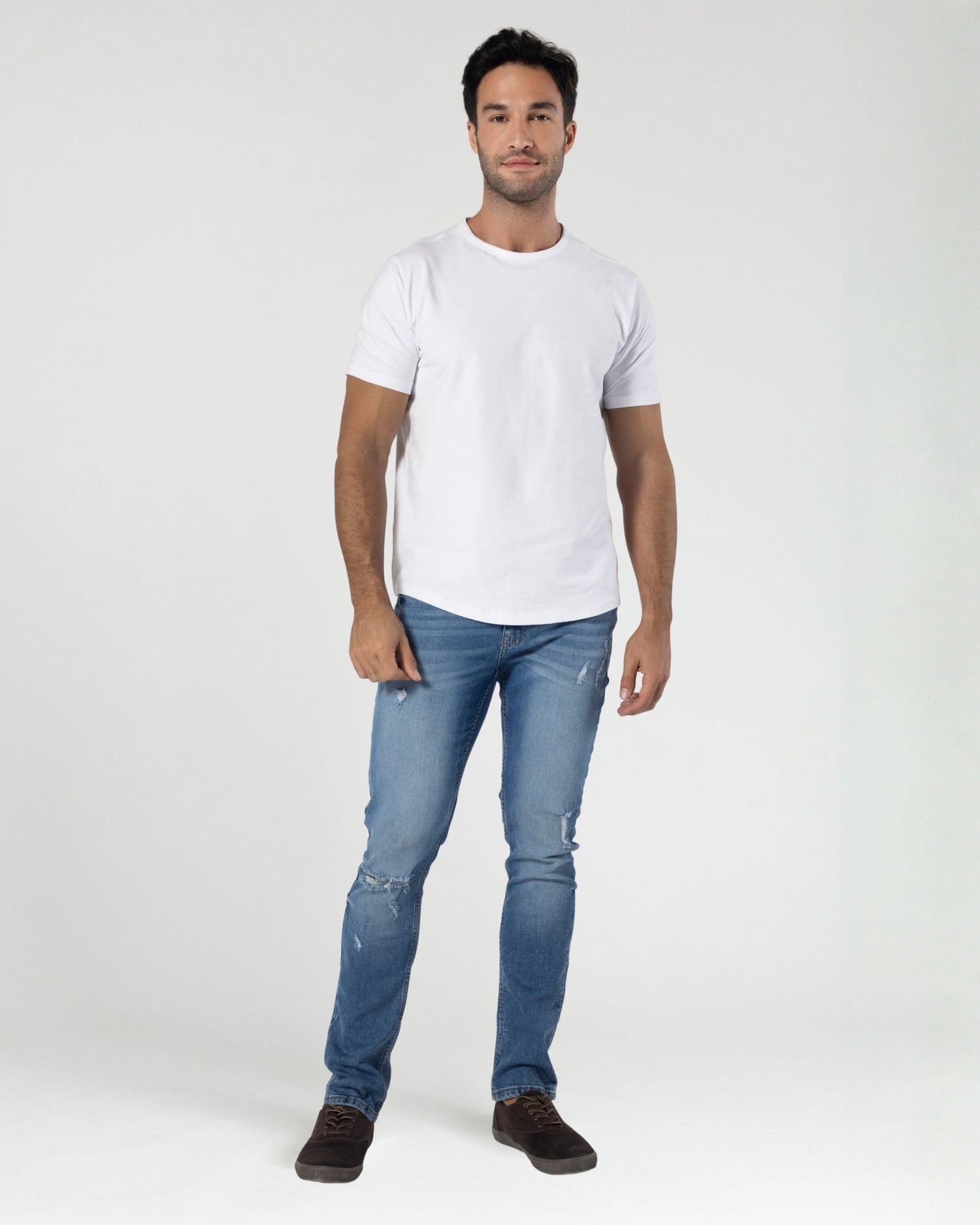 Slim Thick Fit / Glacier  (Ripped - Med Blue)