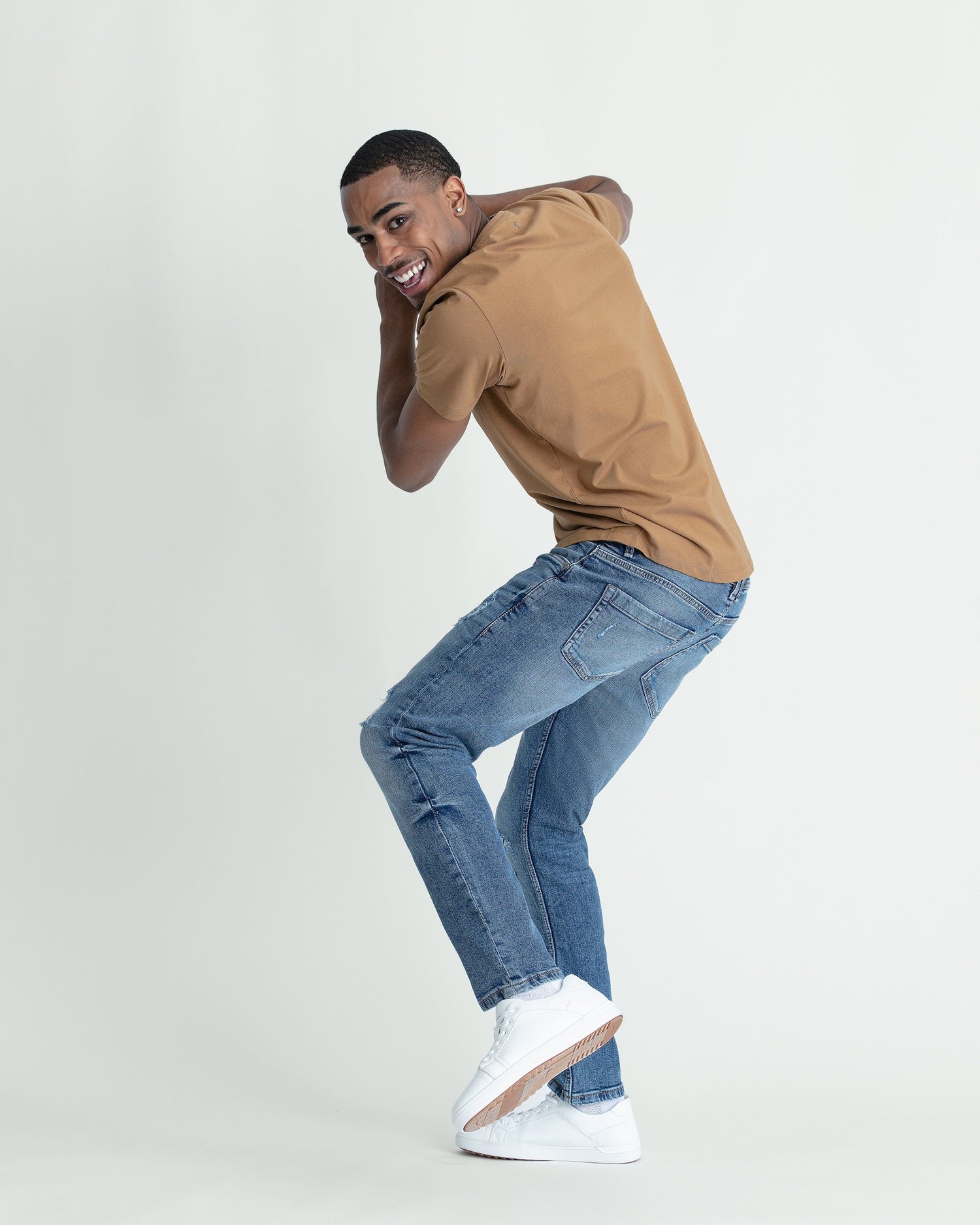 Skinny Fit / Glacier  (Ripped - Med Blue)