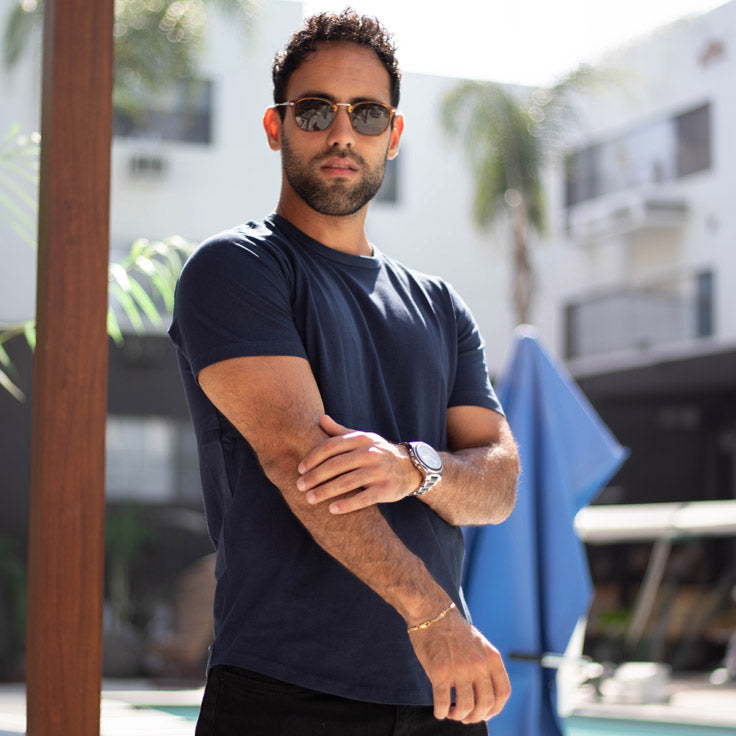 Organic Crew Neck T-Shirt 3 Pack / Black