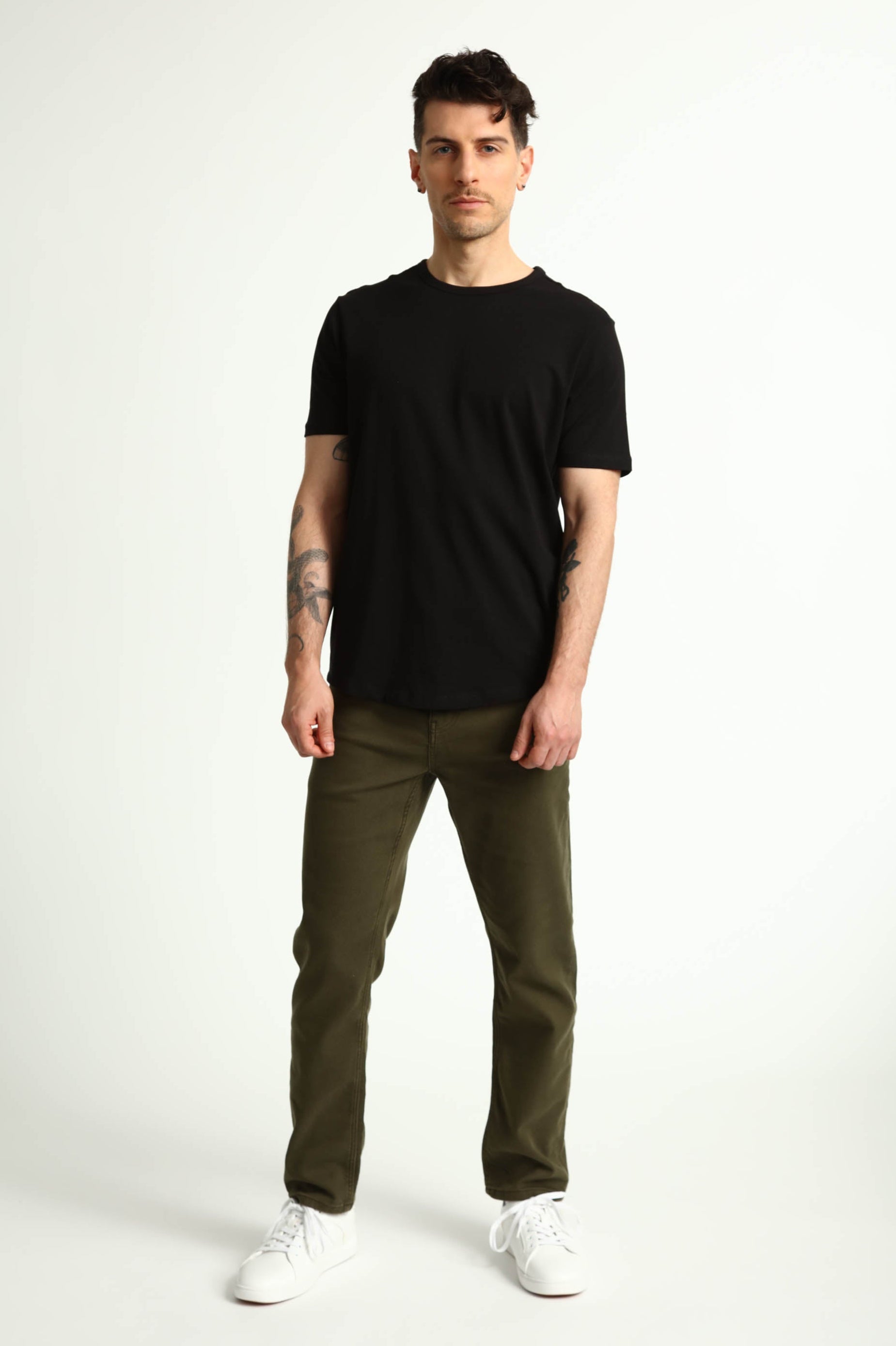 Men's Denim Pants | Slim Thick Fit / Denkhaki Soldier (Olive) | Super Stretch Flexible Denim Khakis | Size 26/30 Men's Denim Pants | Slim Thick Fit / Denkhaki Soldier (Olive) | Super Stretch Flexible Denim Khakis | Size 26/30