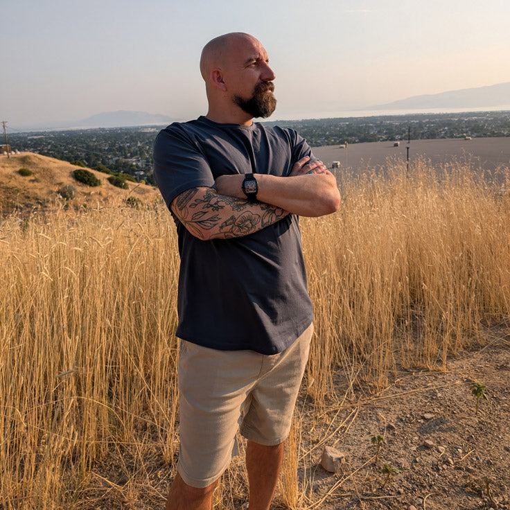 Organic Crew Neck T-Shirt 3 Pack / Black