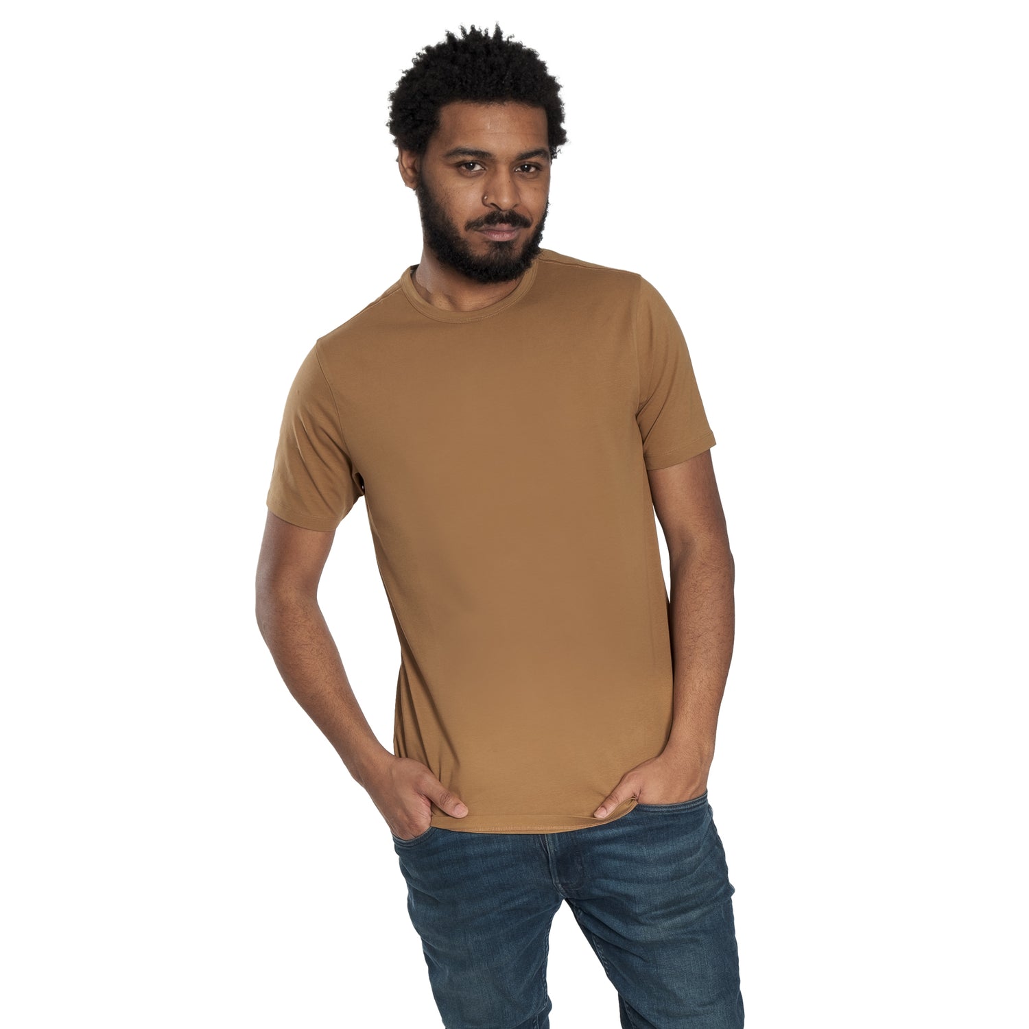 Organic Crew Neck T-Shirt / Tobacco