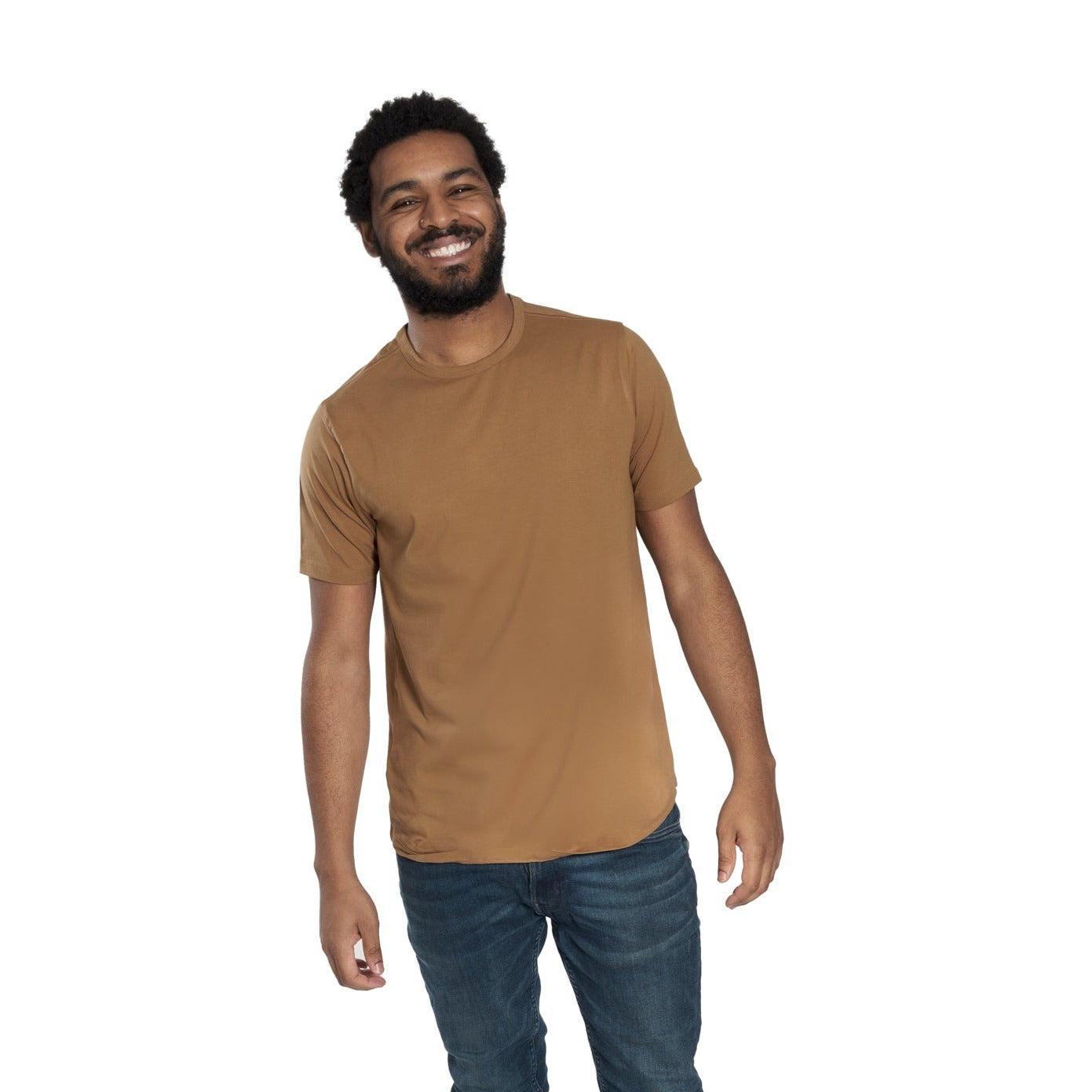 Organic Crew Neck T-Shirt / Tobacco