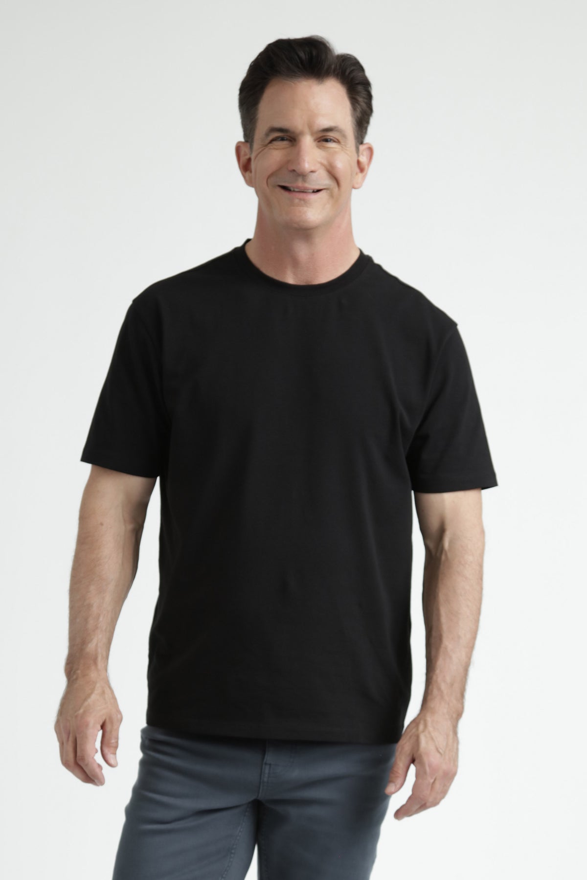 Organic Athletic Fit Crew Neck T-Shirt / Black