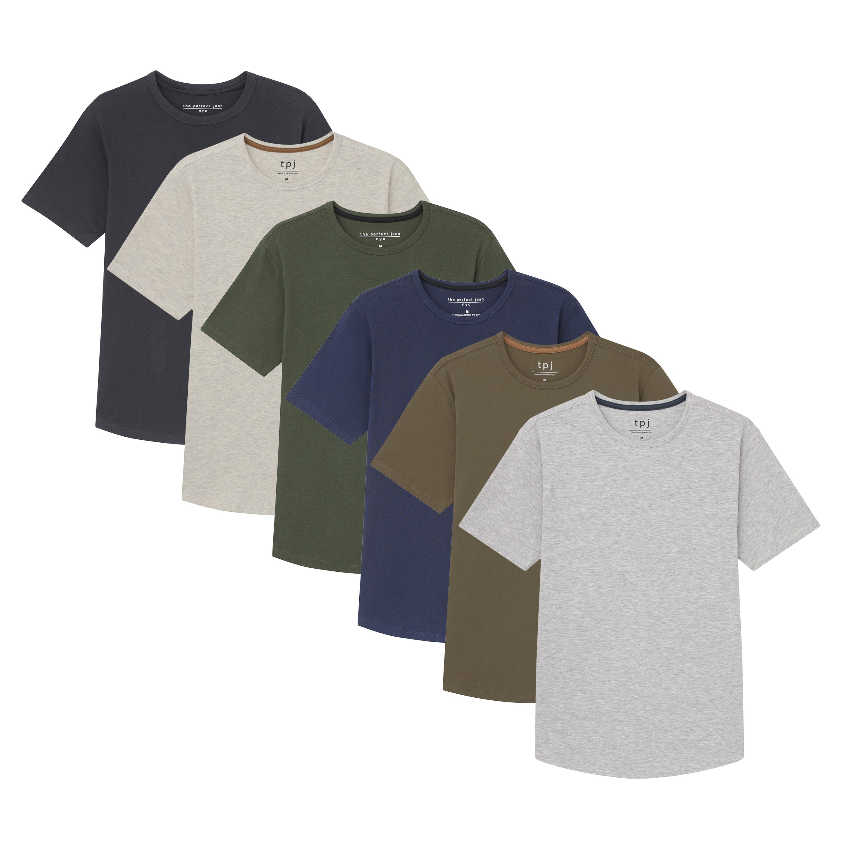 Organic Crew Neck T-Shirt 6 Pack / Central Park