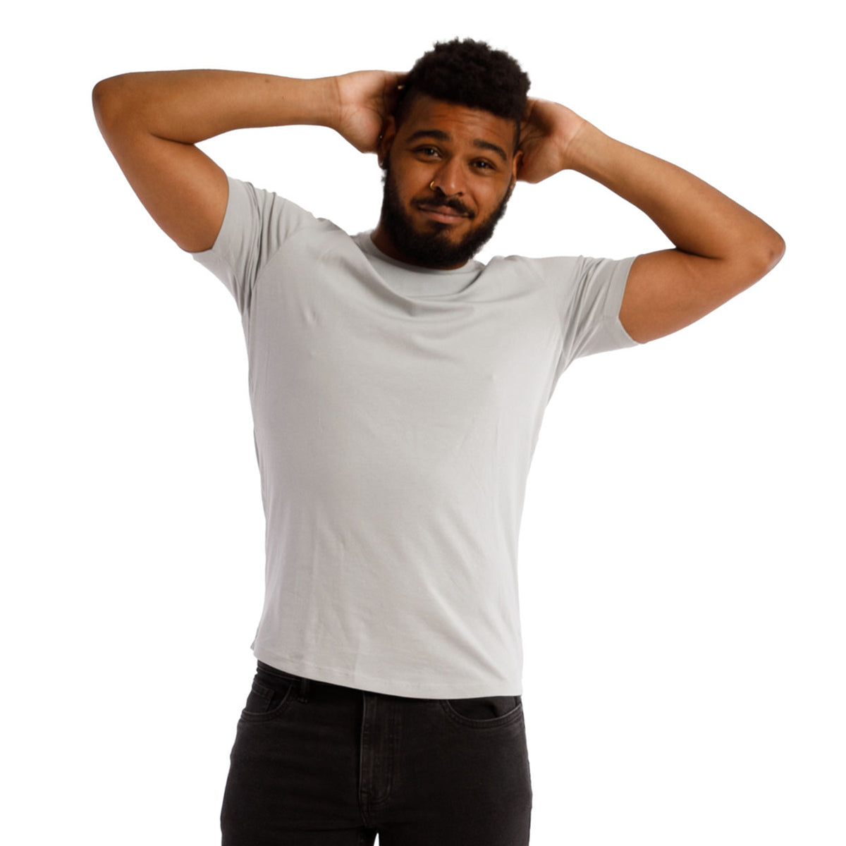 Organic Crew Neck T-Shirt 6 Pack / Light Grey