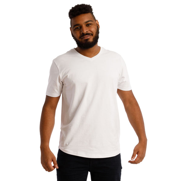 White / V-Neck T-Shirt | The Perfect Jean