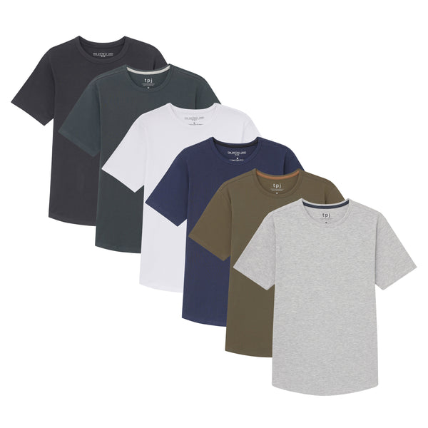 Image of Organic Crew Neck T-Shirt 6 Pack (Slim Fit) / Day & Night