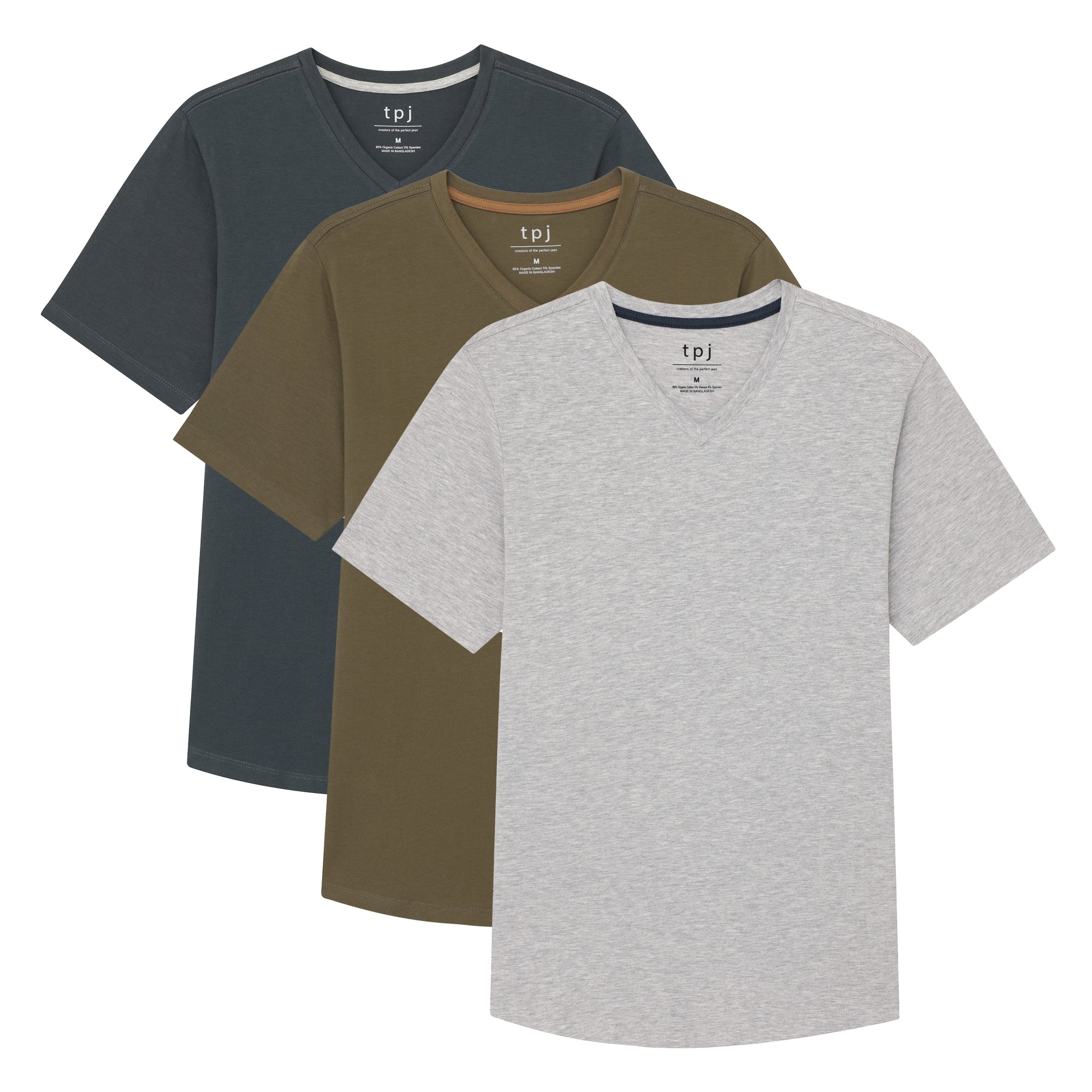 Organic V-Neck T-Shirt 3 Pack / High Line Hues | The Perfect Jean