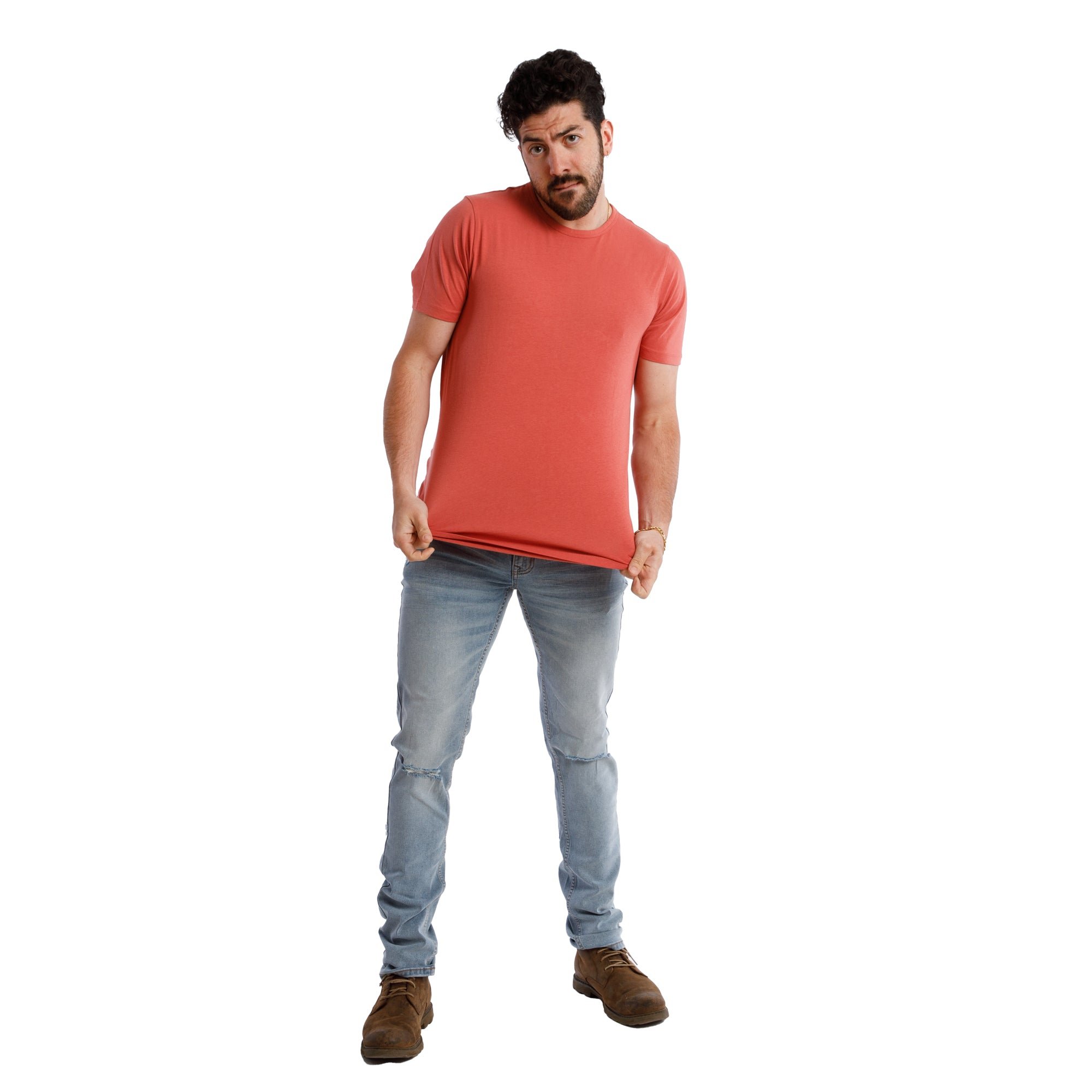 Organic Crew Neck T-Shirt 3 Pack / Nantucket Red