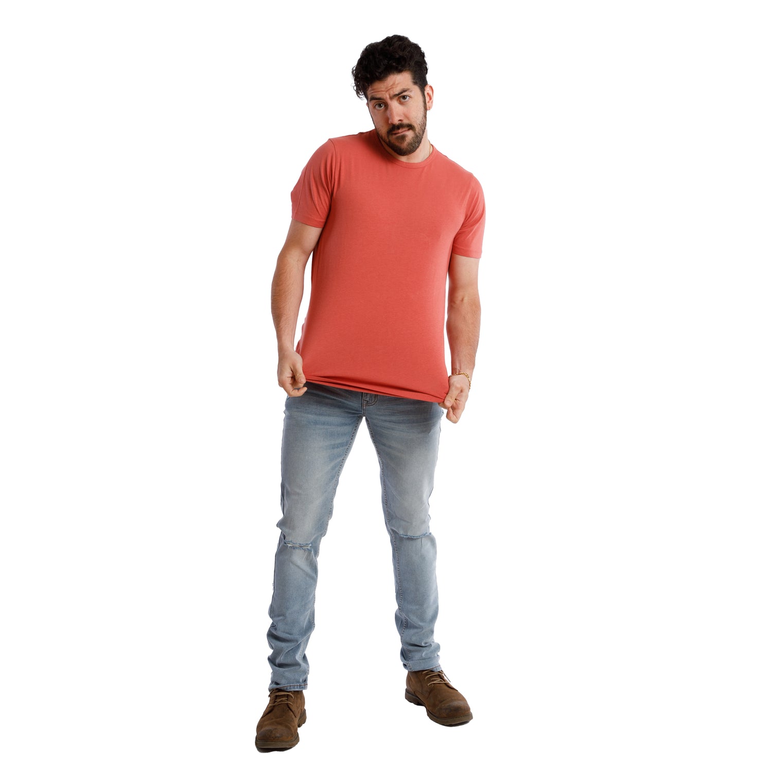 Organic Crew Neck T-Shirt 6 Pack / Nantucket Red