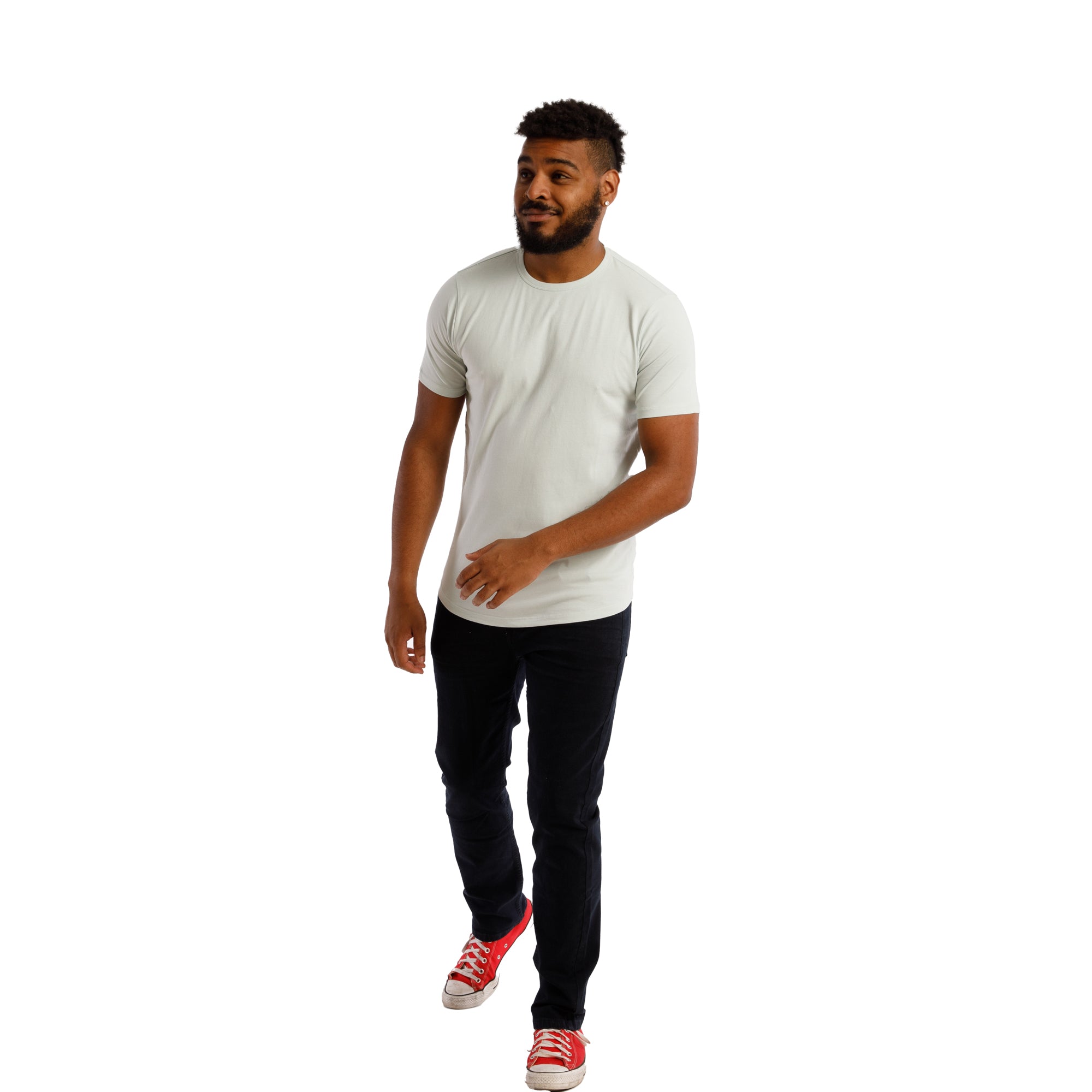 Organic Crew Neck T-Shirt 3 Pack / Mint | The Perfect Jean