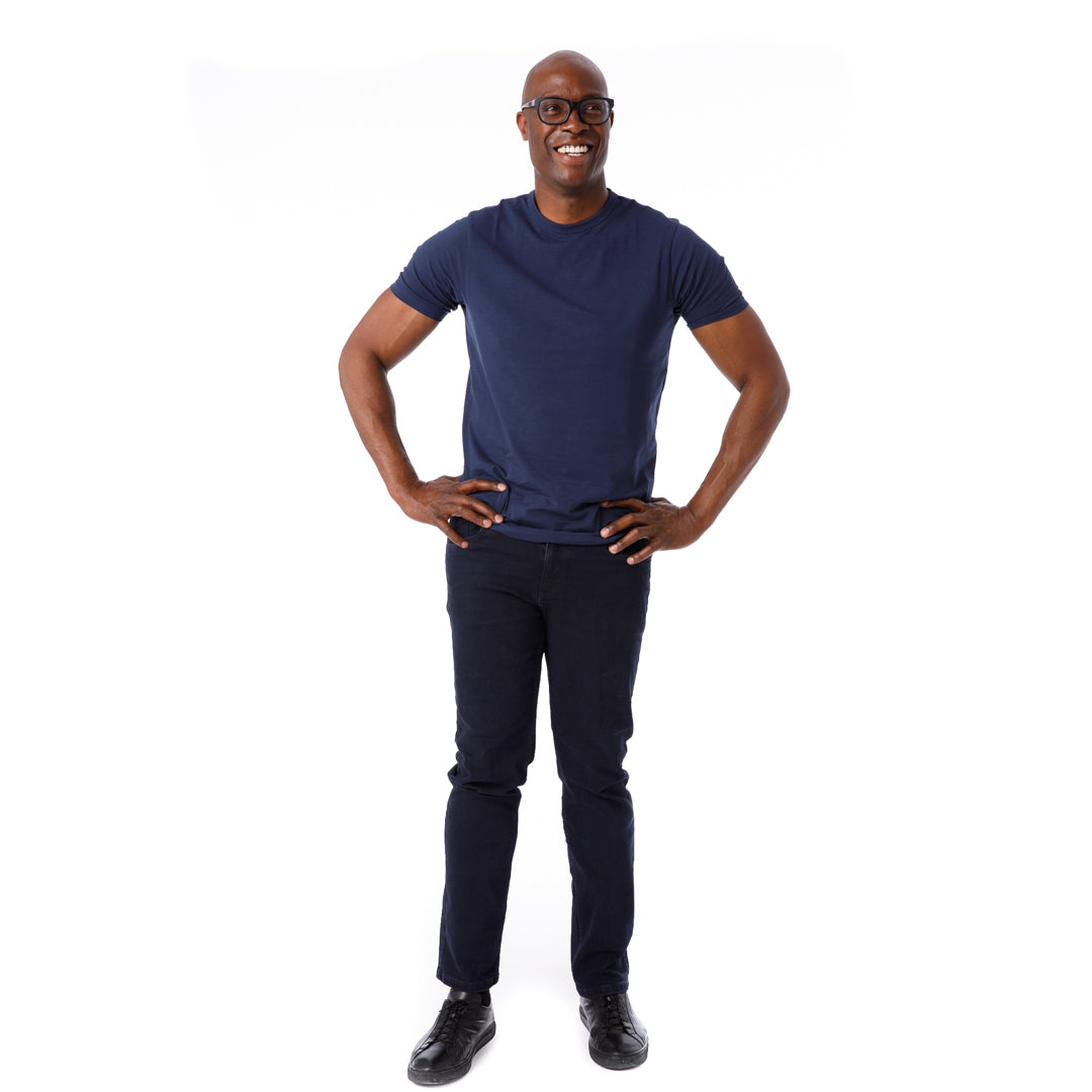 Crew Neck / Navy Blue T-Shirt | The Perfect Jean