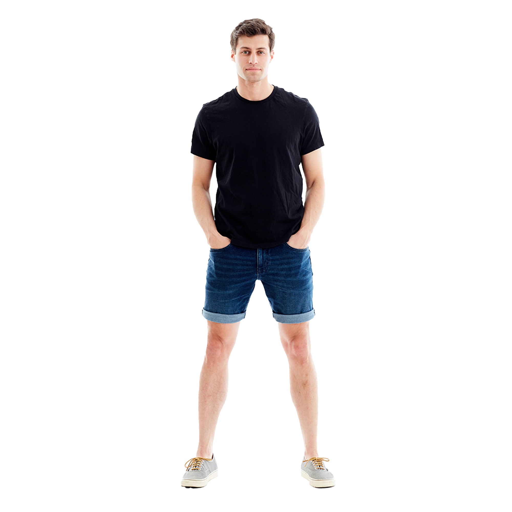 Dark blue sales jean shorts mens